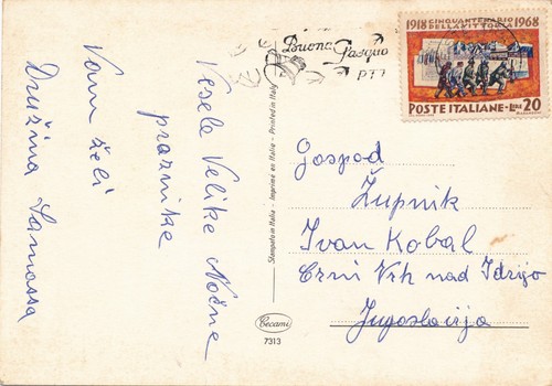 Italia 1968 cartolina per - italia,