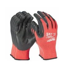 MILWAUKE 12 Paia Guanti da Lavoro Spalmati Nitrile +Rete, Antitaglio Categoria C