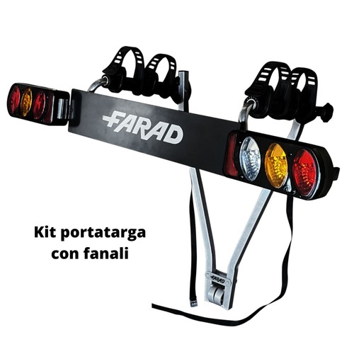 Porta targa con fanali - targa,