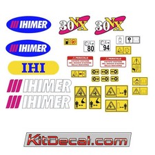 Kit Adesivi Stickers Decalcomanie IHI IHIMER 30 NX Grafiche Complete Escavatore
