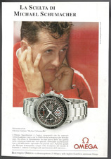 MICHAEL SCHUMACHER OMEGA Pubblicità OROLOGIO SPEEDMASTER PROFESSIONAL 1999 PAG.1