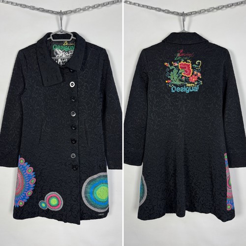 Women desigual black coat - desigual,