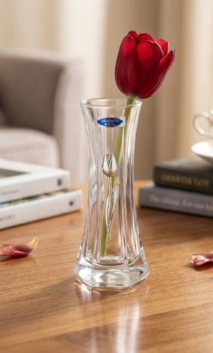 Vaso monofiore vetro con