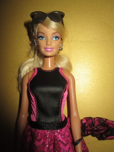B1845 orecchini biondi barbie - orecchini,