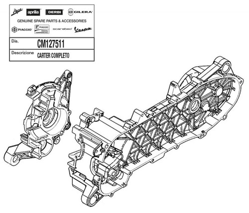 Carter motore completo - motore,