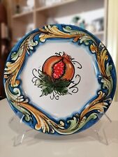 Piatto In Ceramica Di Caltagirone Dipinto A Mano D. 20