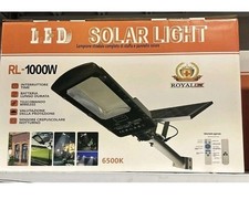 ROYAL LAMPIONE STRADALE 1000W CON PANNELLO SOLARE TELECOMANDO CREPUSCOLARE FARO