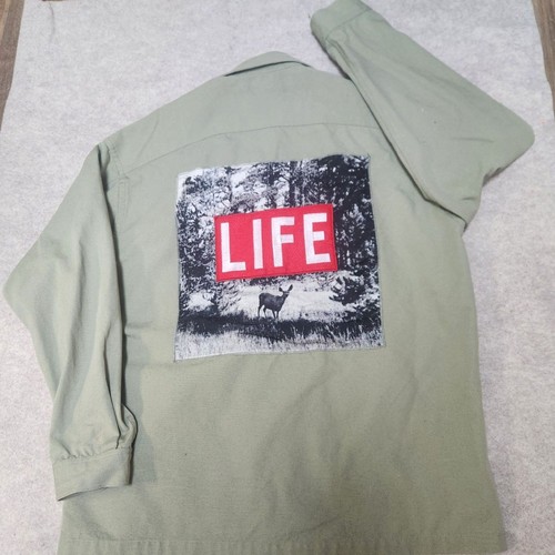 Giacca uomo zara tela verde - in,