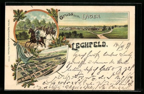 Litografia lechfeld - litografia,