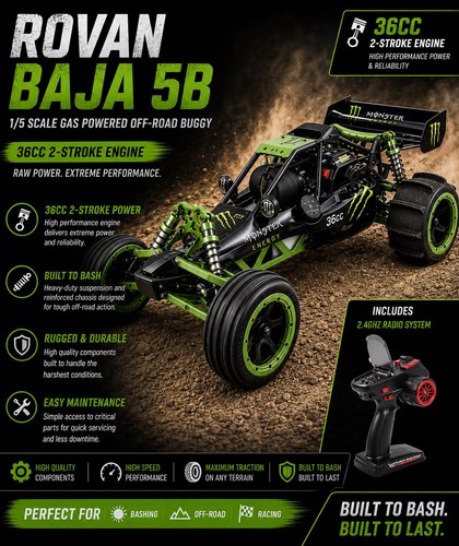 Rovan baja rc auto - 5b, 1/5