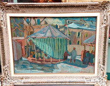 Attilio Mangini (Genova, 1912 – Genova,  2004) BELLISSIMO DIPINTO ANNI'50/'60