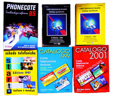 CATALOGO SCHEDE TELEFONICHE LOTTO DI 6-- 95-96-97-97-99-2001 CECCONI GOLDEN ECC.