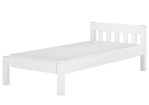 Solido letto bianco pino con