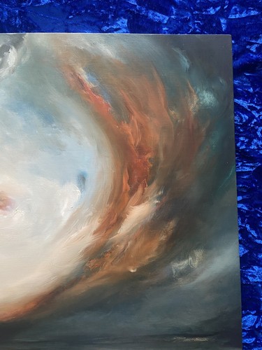 Dipinto olio tempesta astratta - tempesta,
