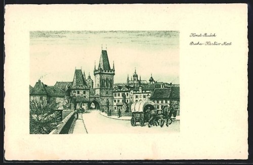 Cartolina artista praga - cartolina, /