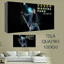QUADRI MODERNI TELA ARTE 100X50  VASCO ROSSI MODENA PARK 1 LUGLIO 2017 ROCK
