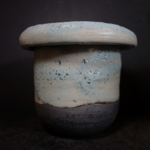 Oggetto vaso raku con - vaso,