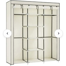 Songmics Armadio Guardaroba Appendiabiti Acciaio E Tessuto 175x150x45 RYG12M