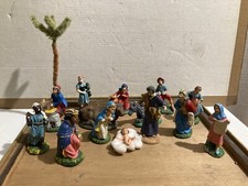 Gruppo Di Vecchi Pastori Da Presepe In Pasta 