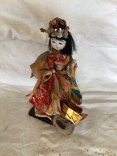 BAMBOLA COSTUME TIPICO ORIENTE ORIGINALE GIAPPONE GEISHA SETA ANNI  '60