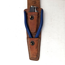 Marsupio da elettricista in pelle di Custom Leather Craft con coltello Camillus + pinza