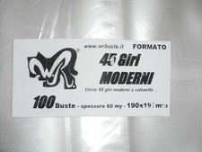 100 BUSTE WR "VINILE 45 GIRI