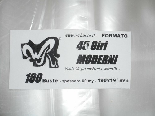 100 buste vinile 45 giri - "vinile,