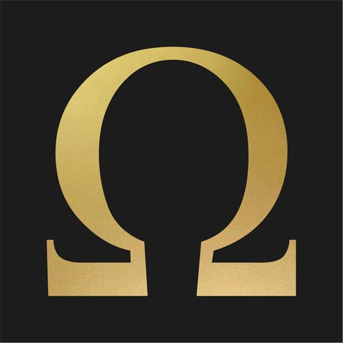 Adesivo lettera omega - lettera,