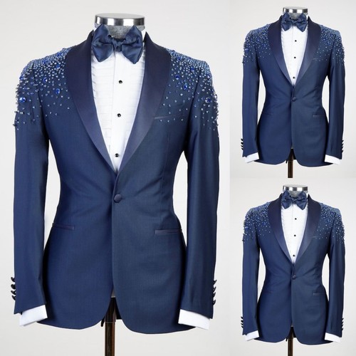 Tuta uomo perline blu navy