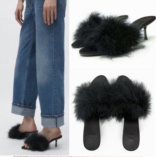Zara feather sandals - zara, size