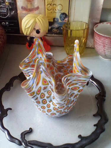 Vaso fazzoletto vintage murano - vaso,