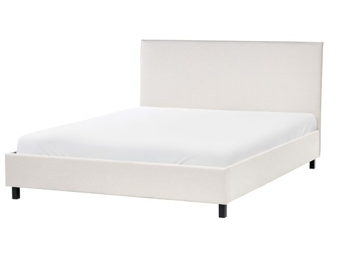 Letto imbottito tessuto beige - letto,