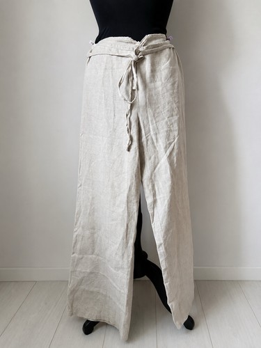 Pantalone avvolgente lino