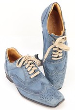 Scarpe uomo Trofeo By Stefano Branchini blu denim scamosciato taglia 8 1/2