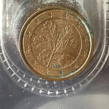 2 centesimi di Euro 2002 Germania "D" Foglia di Quercia/Moneta rara.