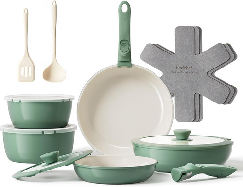 Set pentole ceramica 16 - set, in