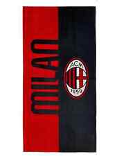 Telo Mare Piscina A.C. Milan Prodotto Ufficiale 70X140 Cm 100% Spugna Di Cotone