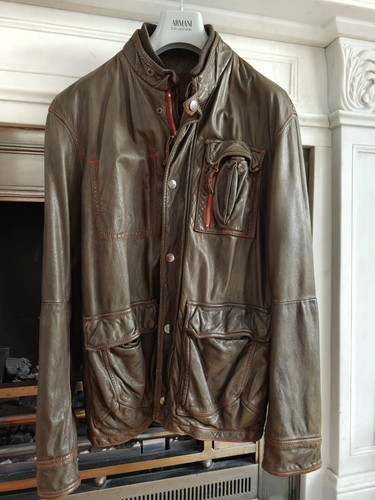 Armani giacca pelle uomo