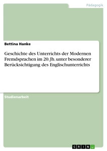 Geschichte des unterrichts der - geschichte,
