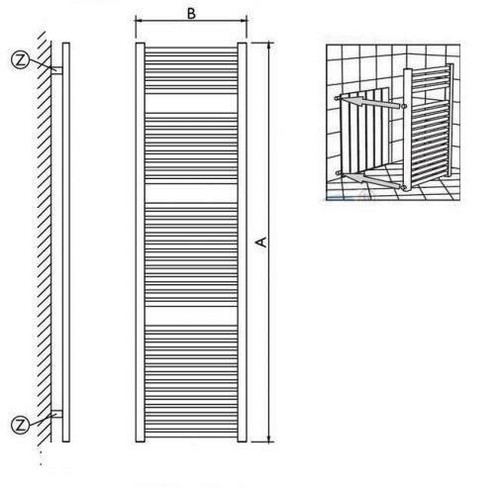 Termoarredo 180x55 bianco - termoarredo,
