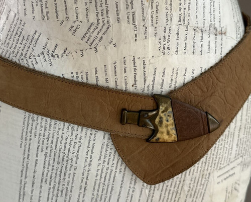 Cintura pelle vintage molto - in,