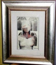 BRENNA CARLO OLIO SU TAVOLA QUADRO VINTAGE MILANO ANNI 80/90