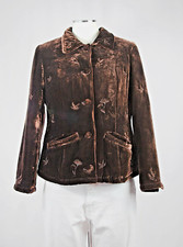 GIORGIO SEDRA Giacca Velluto Seta Rayon Marrone Silk Embroidered Velvet M