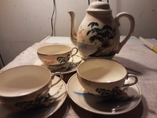 SERVIZIO DA THE VECCHIA PORCELLANA GIAPPONESE FINISSIMA DIAMETRO TAZZE 8,5 DIAME