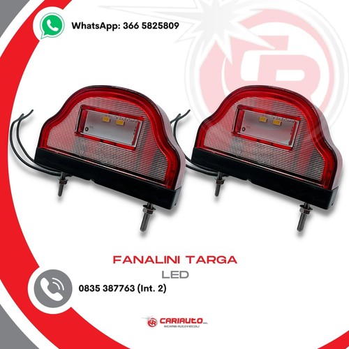 Coppia fanale luce targa - fanale,