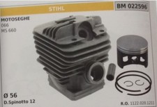 11220201209 CILINDRO E PISTONE COMPLETO MOTOSEGA STIHL 066  MS 660 Ø 56