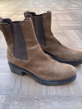 Hogan stivaletto texano donna taglia 41.5 scarpe palissandro marrone elastico