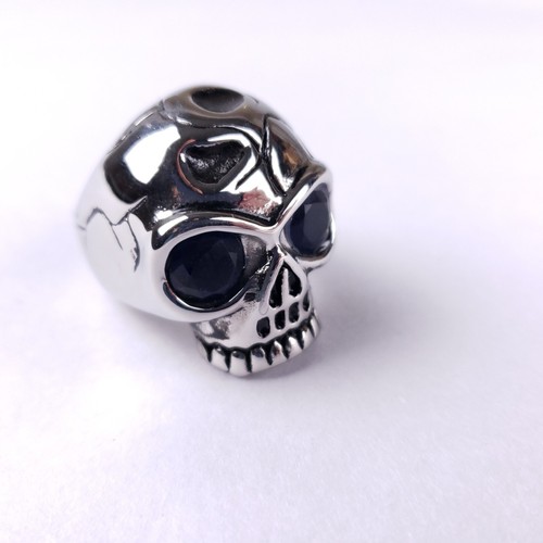 Anello teschio alieno - teschio, acciaio