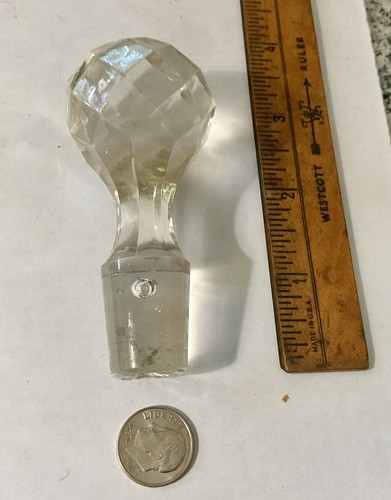 Antique faceted rock crystal - rock,