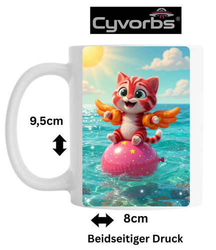 Tazza caffè gatto - , rosso